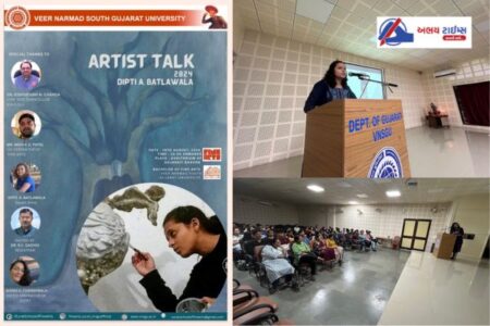 Arts Talk held at Department of Fine Art, Veer Narmad South Gujarat University.